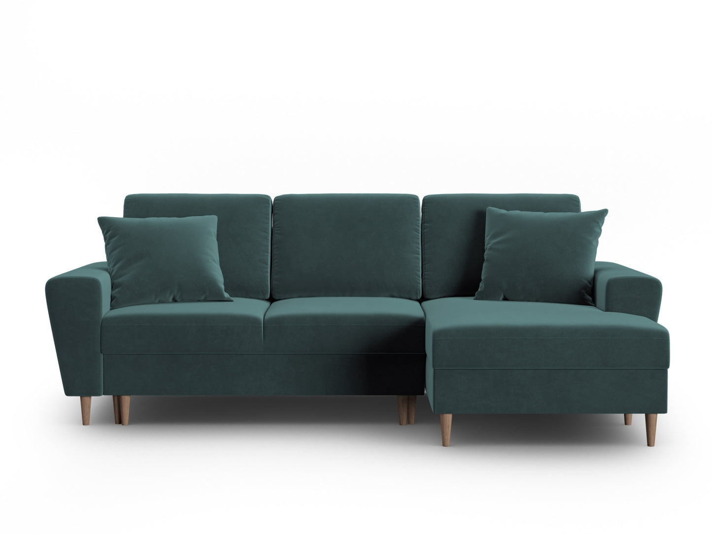 Kyoto Corner Sofa With Bed Function And Box (4 Seats, 241x145x88) - Left/Right - Riviera Velvet