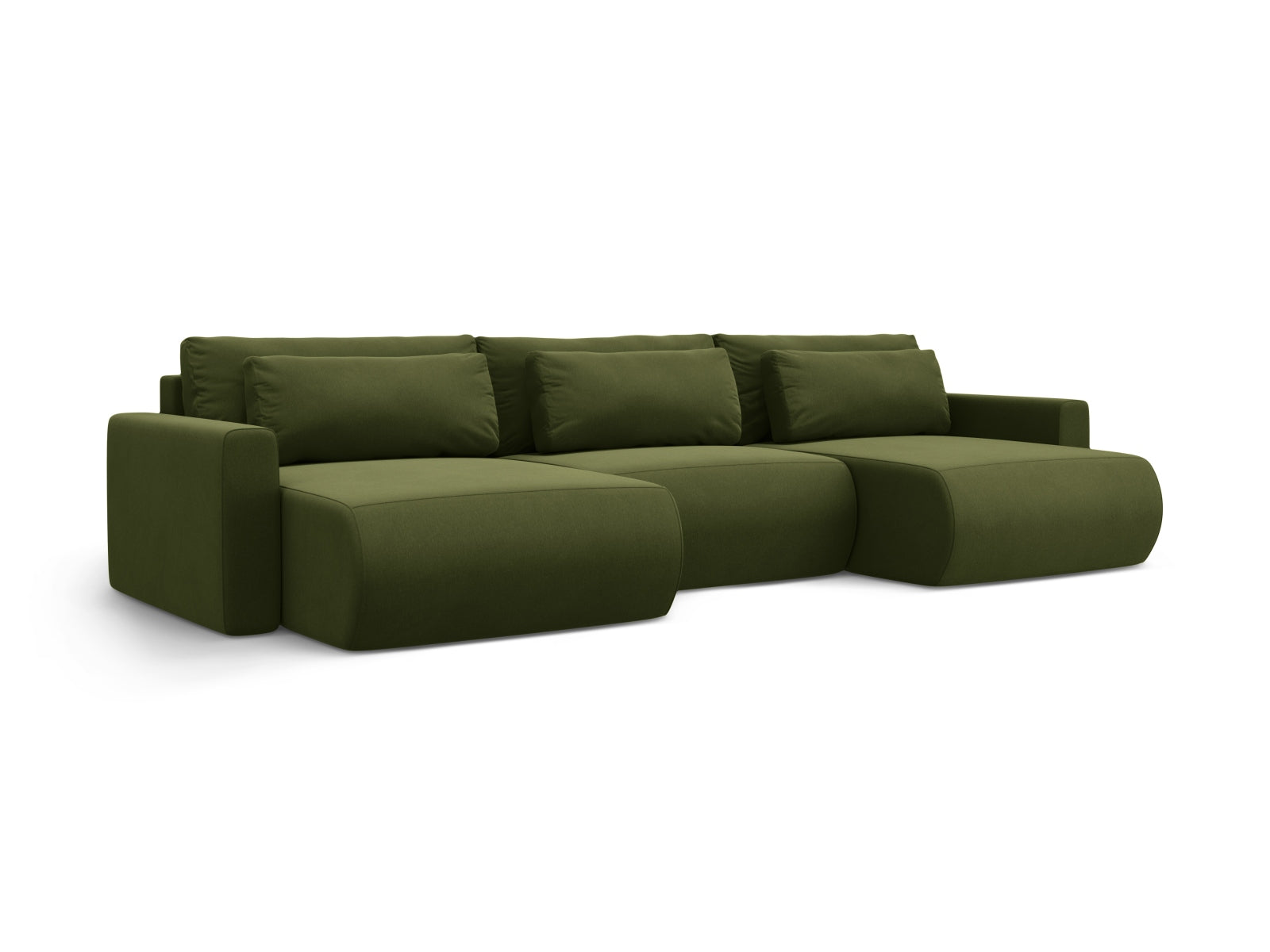 Belfast Panoramic Sofa with Box and Sleeping Function (4 Seats, 340x149x84) - Velvet - Gallery image 2