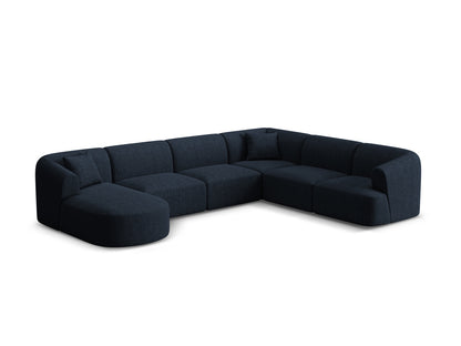 Campi Modular Panoramic Corner Sofa (7 Seats, 330x255x70) - Structured Fabric - Gallery image 8