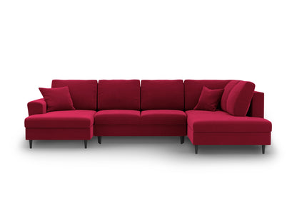 Kyoto Panoramic Corner Sofa With Bed Function And Box (7 Seats, 313x194x88) - Left/Right - Riviera Velvet