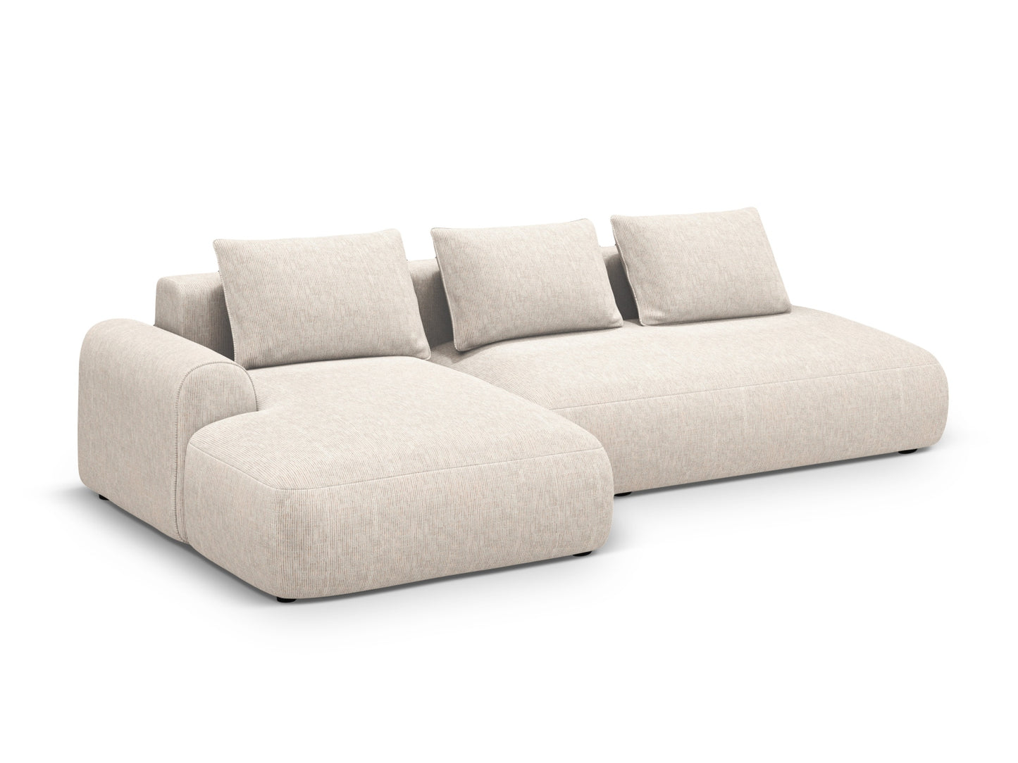 Calma Corner Sofa With Bed Function And Box (5 Seats, 275x142x84) - Structured Fabric - Gallery image 3