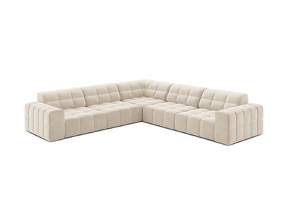 Chicago Symmetrical Corner Sofa (4 Seats, 285x285x78) - Bluvel Velvet - Gallery image 5