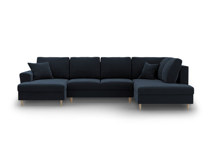 Kyoto Panoramic Corner Sofa With Bed Function And Box (7 Seats, 313x194x88) - Left/Right - Riviera Velvet