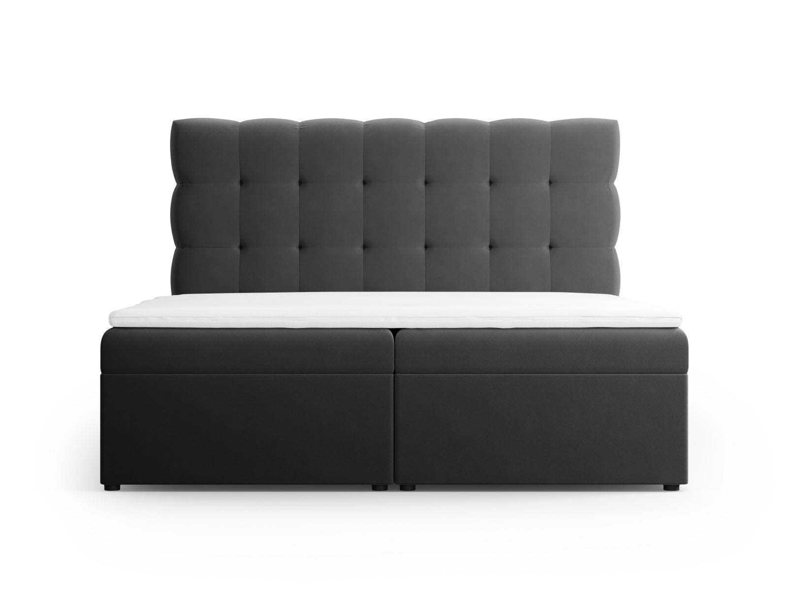 Bali Boxspring Bed Set (180x210x125) - Velvet - Velvet - Gallery image 2