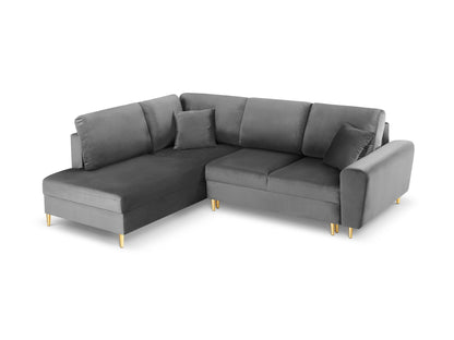 Kyoto Corner Sofa With Bed Function And Box (5 Seats, 243x194x88) - Left/Right - Riviera Velvet