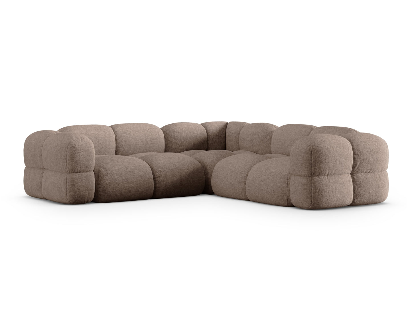 Loretto Symmetrical Corner Sofa (4 Seats, 250x250x68) - Sorella Structured Fabric - Gallery image 8