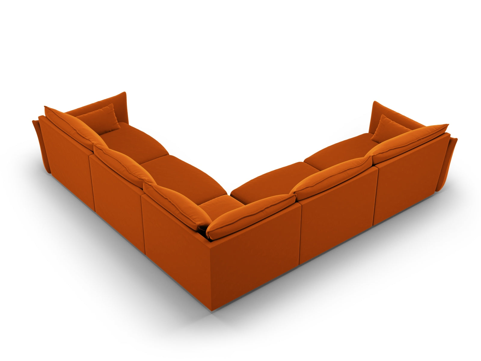 Matera Symmetrical Corner Sofa (7 Seats, 286x286x85) - Salvador Velvet - Gallery image 7