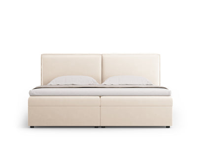 Arendal Boxspring Bed Valvet - Light Beige - 140x200
