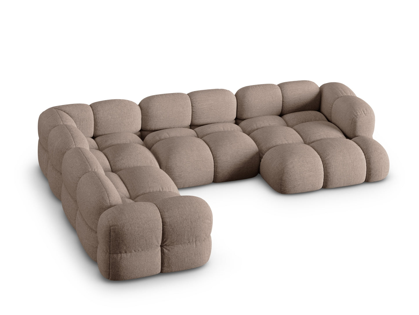 Loretto Panoramic Corner Sofa - Left/Right (5 Seats, 250x345x68) - Sorella Structured Fabric - Gallery image 3