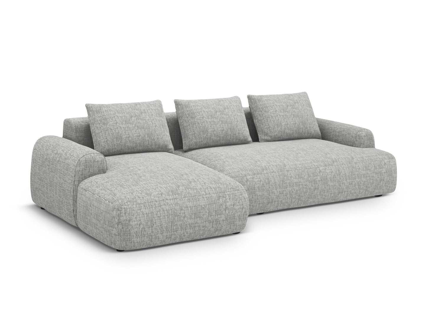 Calma Corner Sofa With Bed Function And Box (3 Seats, 275x142x84) - Structured Fabric - Gallery image 7