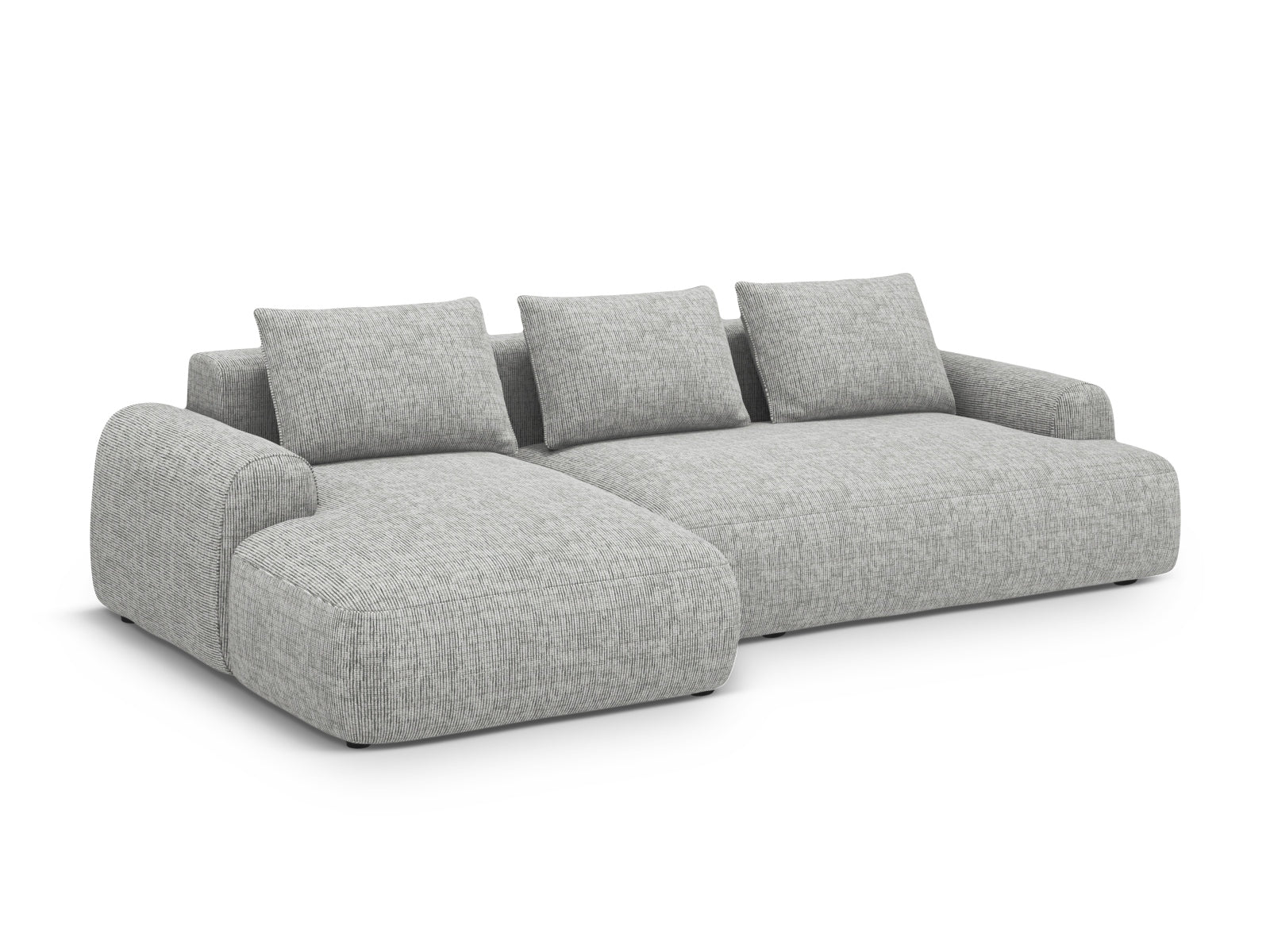 Calma Corner Sofa With Bed Function And Box (3 Seats, 275x142x84) - Structured Fabric - Gallery image 7