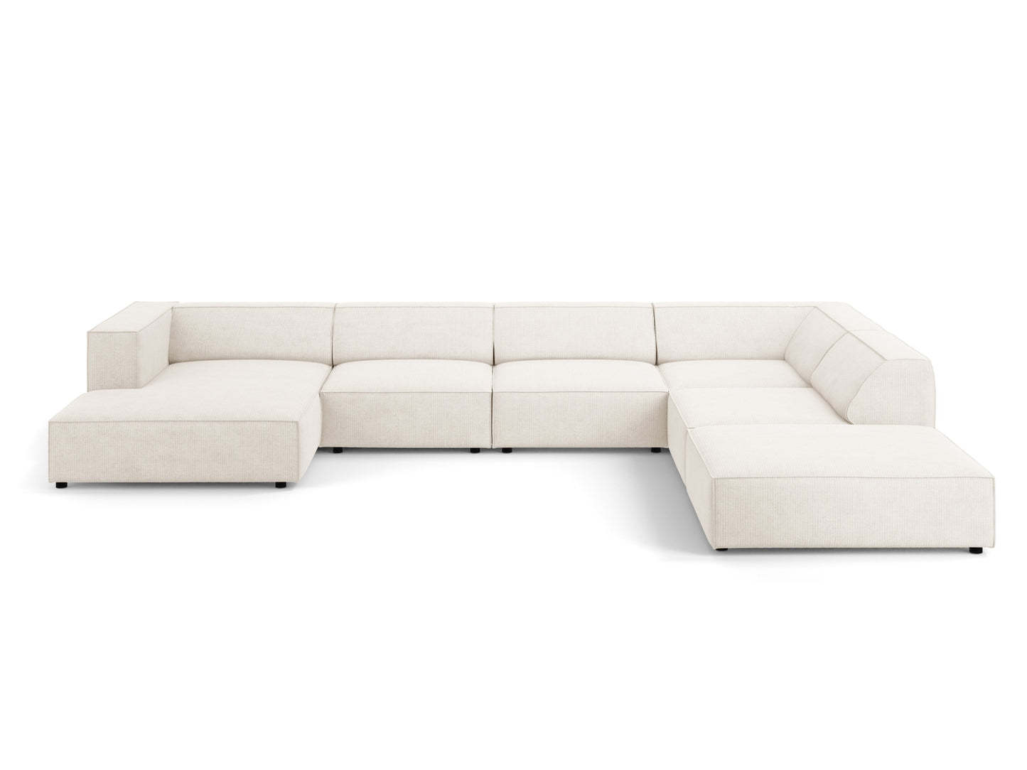 Arendal Panoramic Corner Sofa Chenille with corduroy (7 Seaters)