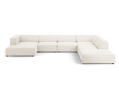 Arendal Panoramic Corner Sofa Chenille with corduroy (7 Seaters)