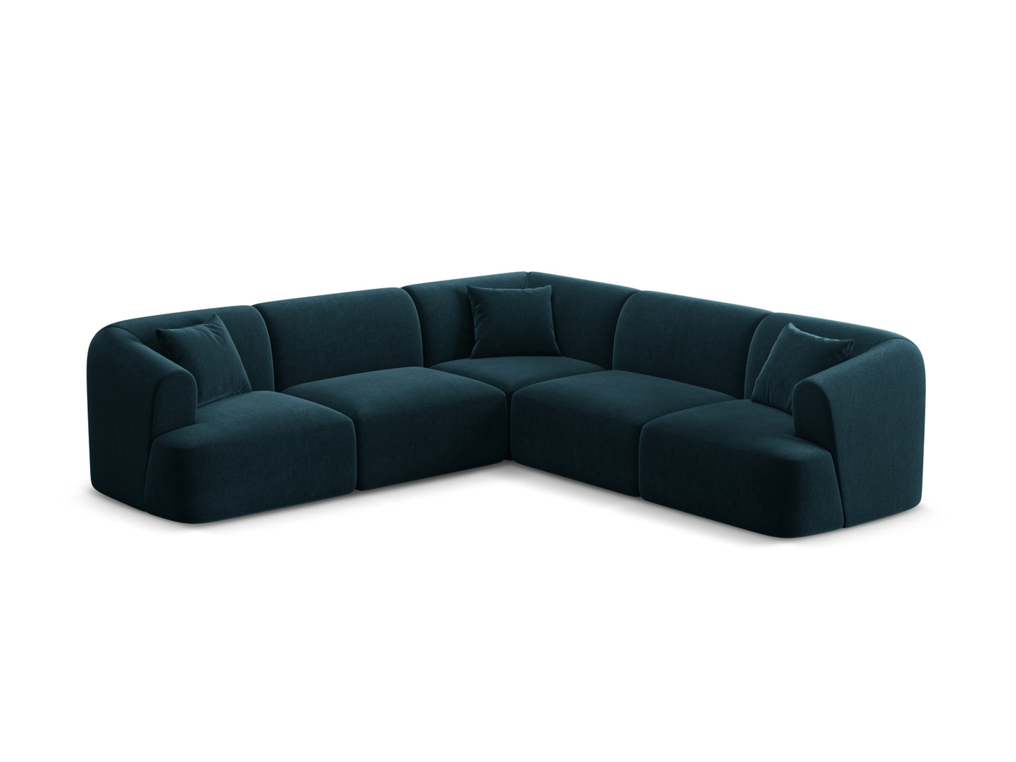 Campi Modular Symmetrical Corner Sofa (6 Seats, 255x255x70) - Velvet - Gallery image 5