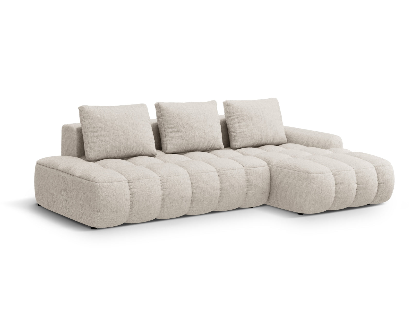 Linz Corner Sofa Bed with Storage - Sorella Structured Fabric - Gallery image 2