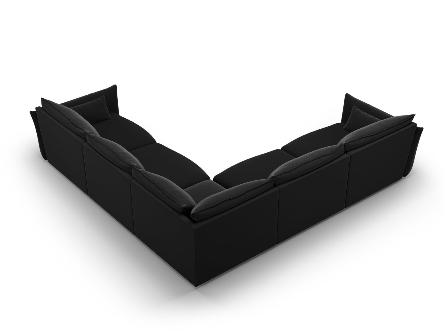 Matera Symmetrical Corner Sofa (7 Seats, 286x286x85) - Salvador Velvet - Gallery image 2