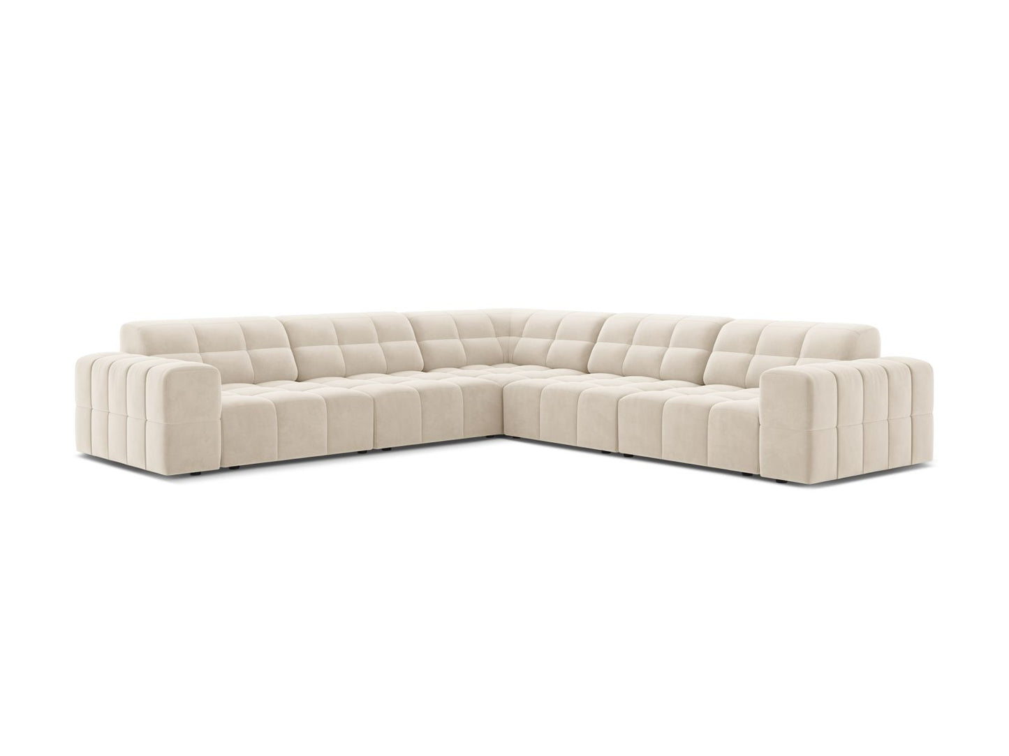 Chicago Symmetrical Corner Sofa (4 Seats, 285x285x78) - Bluvel Velvet