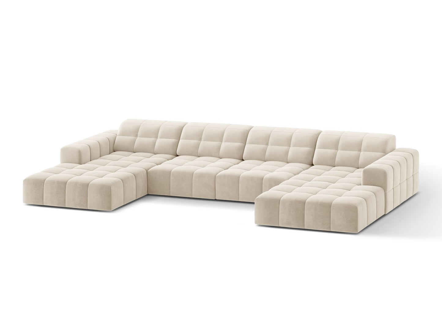 Chicago Panoramic Sofa (6 Seats, 375x167x78) - Bluvel Velvet - Gallery image 5