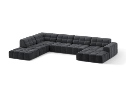 Chicago Panoramic Corner Sofa (7 Seats, 375x263x78) - Bluvel Velvet - Gallery image 7