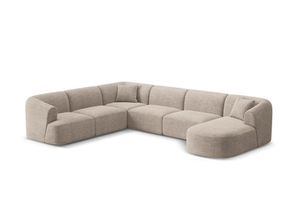 Campi Modular Panoramic Corner Sofa (7 Seats, 330x255x70) - Corduroy - Gallery image 2