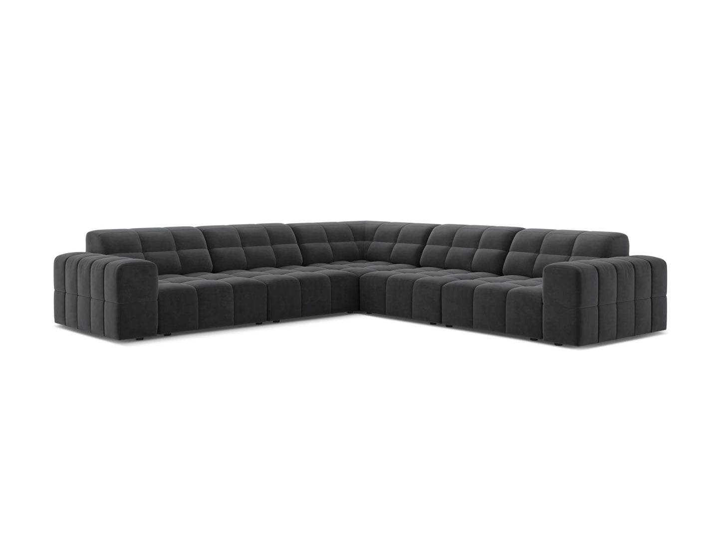 Chicago Symmetrical Corner Sofa (4 Seats, 285x285x78) - Bluvel Velvet