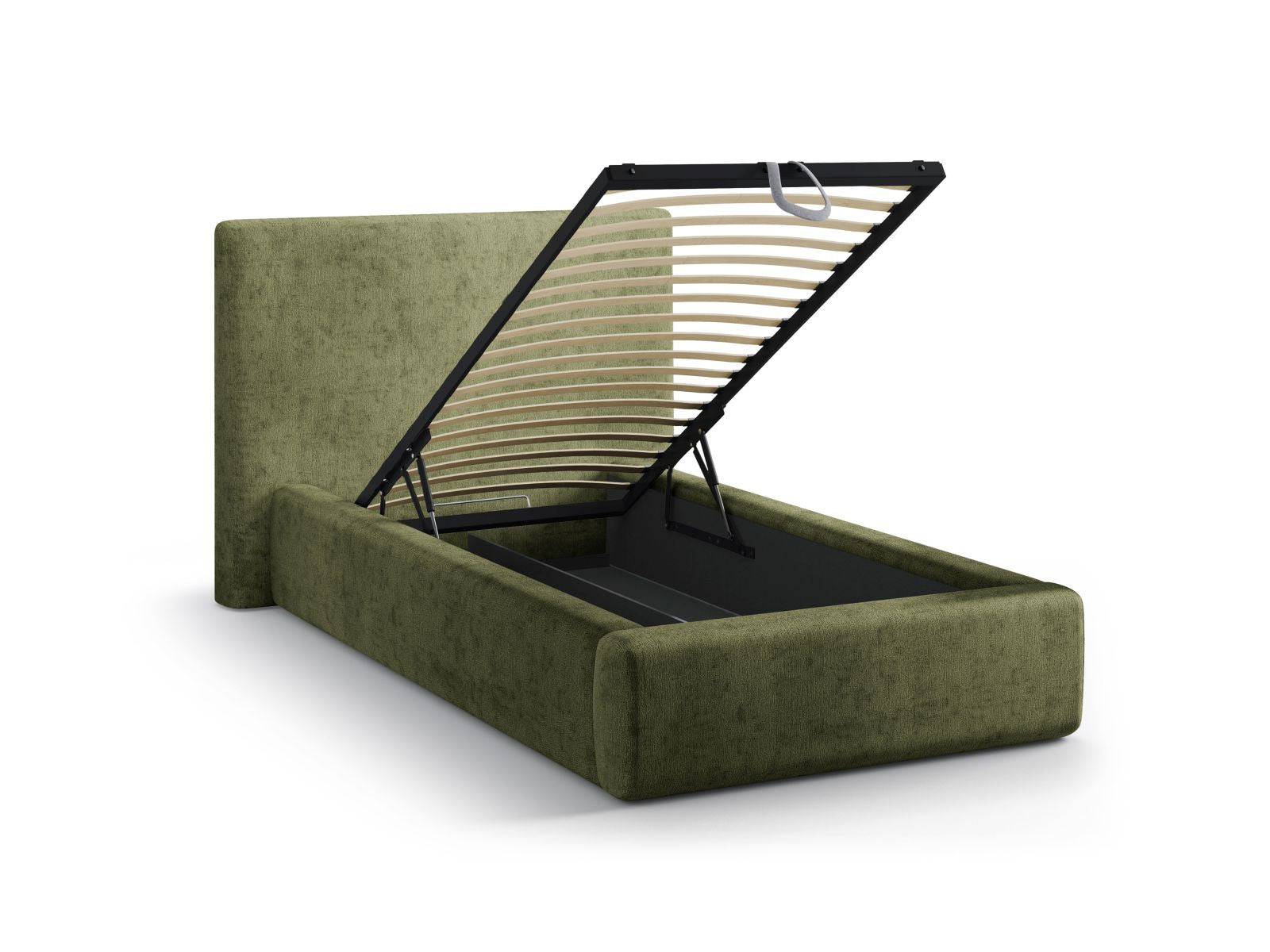 Asti Storage Bed with Headboard (90x200) - Chenille - Chenille - Gallery image 5