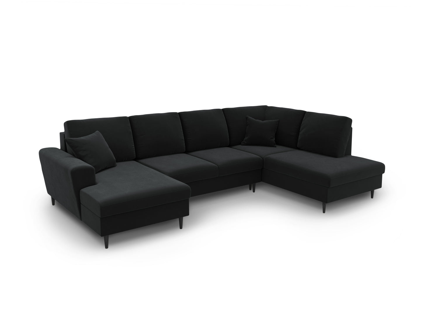 Kyoto Panoramic Corner Sofa With Bed Function And Box (7 Seats, 313x194x88) - Left/Right - Riviera Velvet - Gallery image 2
