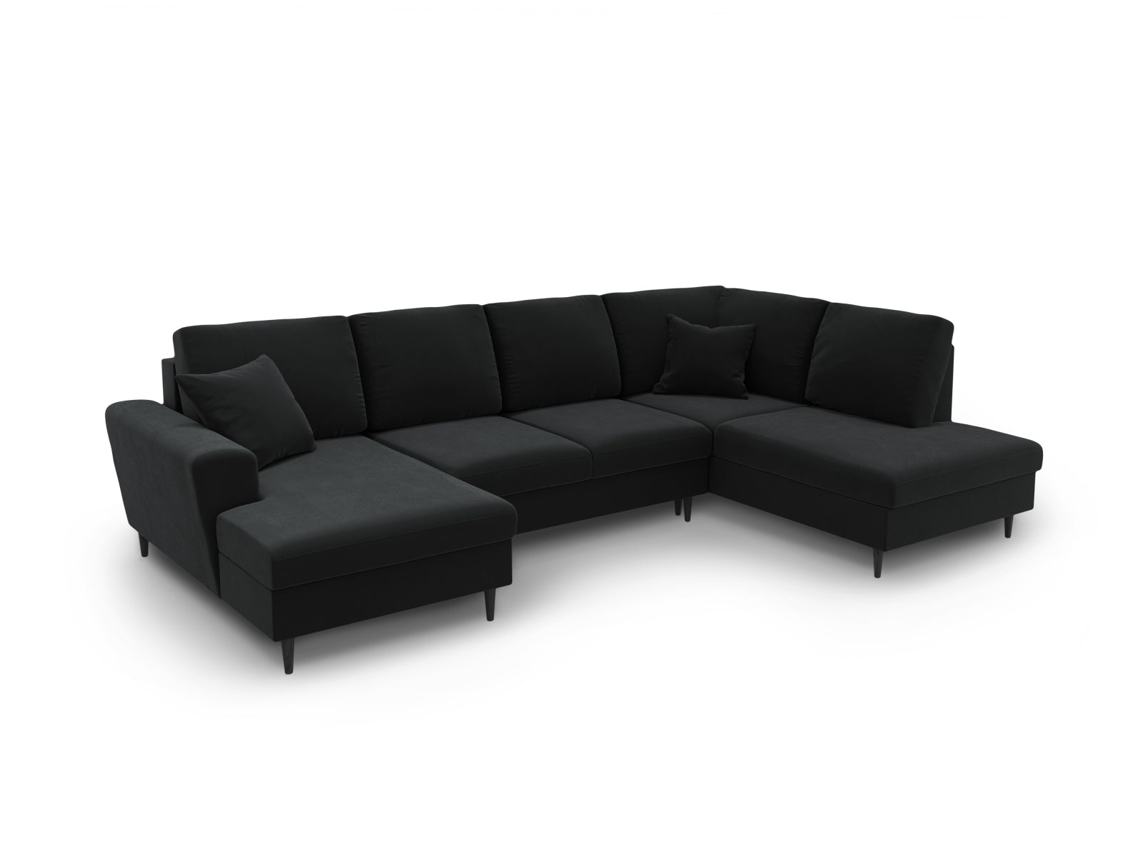 Kyoto Panoramic Corner Sofa With Bed Function And Box (7 Seats, 313x194x88) - Left/Right - Riviera Velvet - Gallery image 2