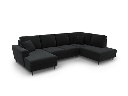 Kyoto Panoramic Corner Sofa With Bed Function And Box (7 Seats, 313x194x88) - Left/Right - Riviera Velvet - Gallery image 2