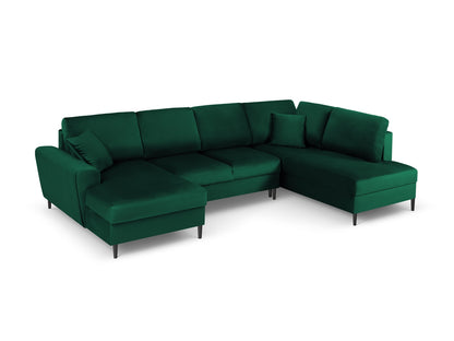 Kyoto Panoramic Corner Sofa With Bed Function And Box (7 Seats, 313x194x88) - Left/Right - Riviera Velvet