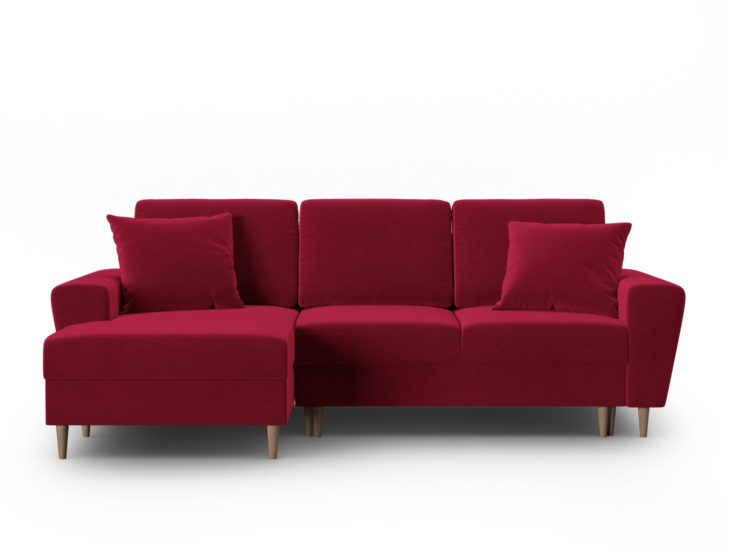 Kyoto Corner Sofa With Bed Function And Box (4 Seats, 241x145x88) - Left/Right - Riviera Velvet
