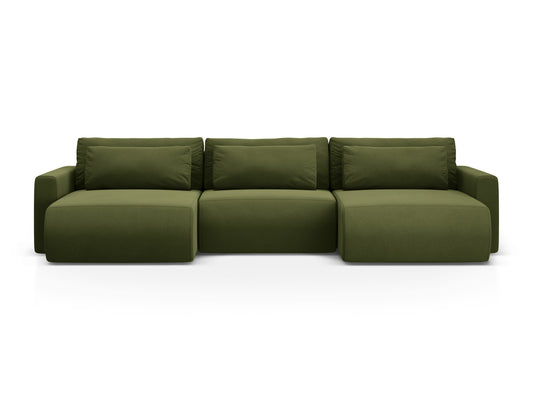 Belfast Panoramic Sofa with Box and Sleeping Function (4 Seats, 340x149x84) - Velvet