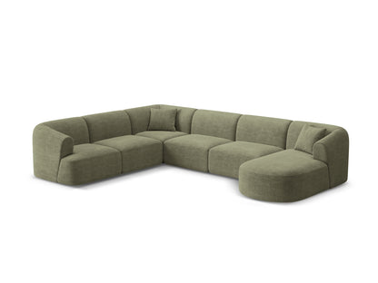 Campi Modular Panoramic Corner Sofa (7 Seats, 330x255x70) - Corduroy - Gallery image 8