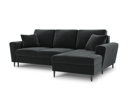 Kyoto Corner Sofa With Bed Function And Box (4 Seats, 241x145x88) - Left/Right - Riviera Velvet