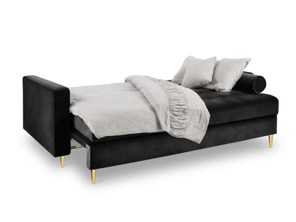 Aspen Sofa with Bed Function and Box (3 Seaters) - Velvet - Velvet - Gallery image 5