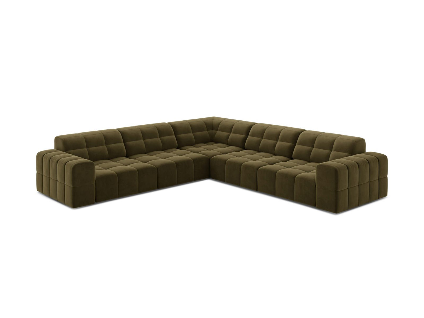 Chicago Symmetrical Corner Sofa (4 Seats, 285x285x78) - Bluvel Velvet - Gallery image 3