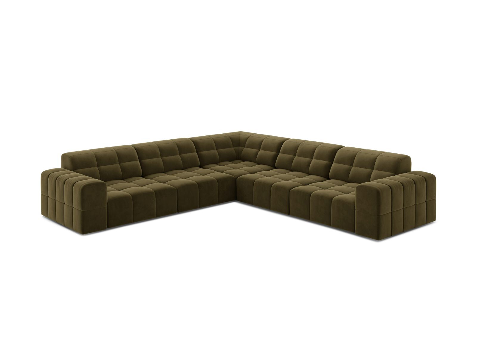 Chicago Symmetrical Corner Sofa (4 Seats, 285x285x78) - Bluvel Velvet - Gallery image 3
