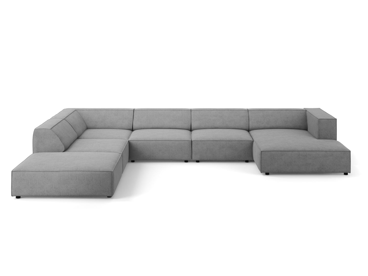 Arendal Panoramic Corner Sofa Chenille with corduroy (7 Seaters)