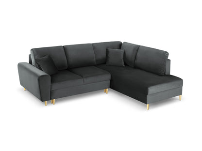 Kyoto Corner Sofa With Bed Function And Box (5 Seats, 243x194x88) - Left/Right - Riviera Velvet