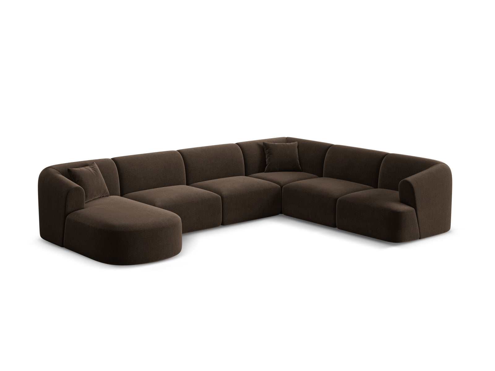 Campi Modular Panoramic Corner Sofa (7 Seats, 330x255x70) - Velvet - Gallery image 5