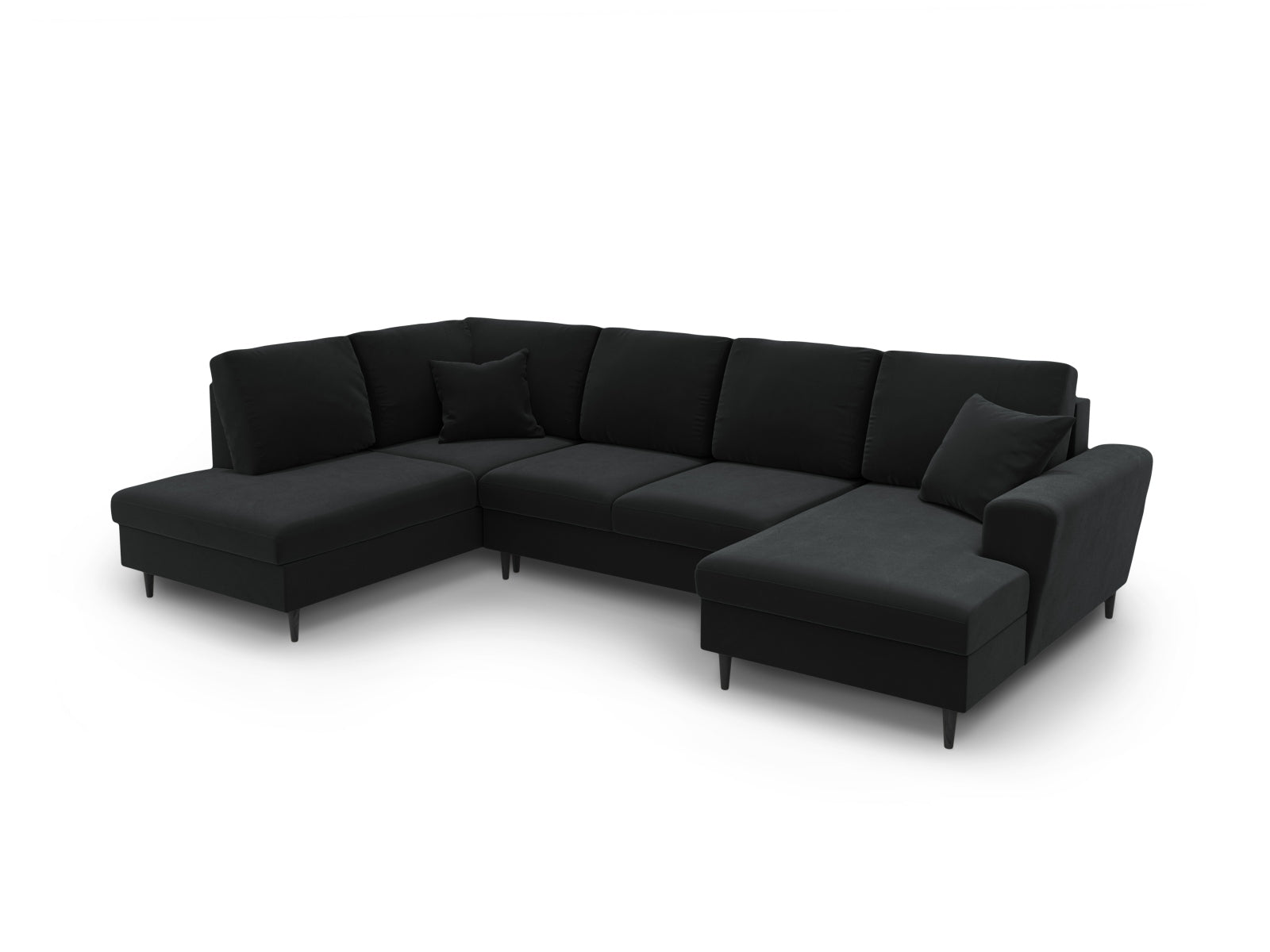 Kyoto Panoramic Corner Sofa With Bed Function And Box (7 Seats, 313x194x88) - Left/Right - Riviera Velvet - Gallery image 1