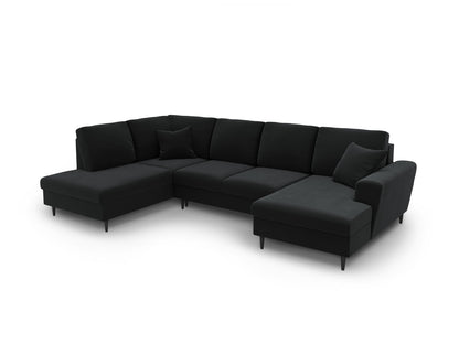 Kyoto Panoramic Corner Sofa With Bed Function And Box (7 Seats, 313x194x88) - Left/Right - Riviera Velvet - Gallery image 1