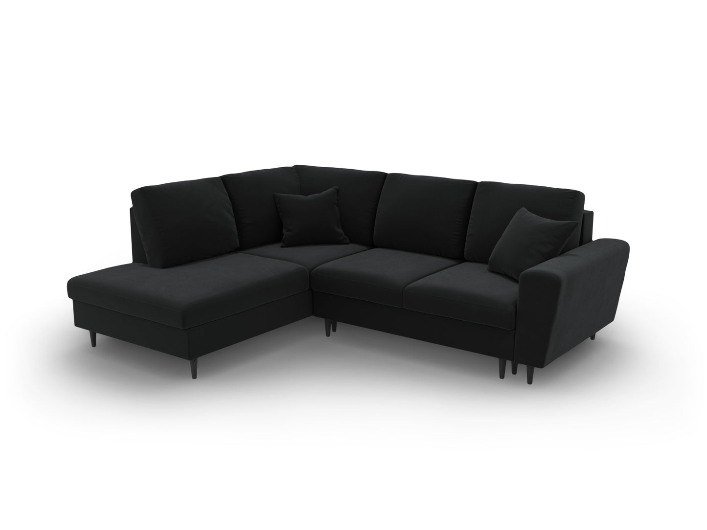Kyoto Corner Sofa With Bed Function And Box (5 Seats, 243x194x88) - Left/Right - Riviera Velvet - Gallery image 1