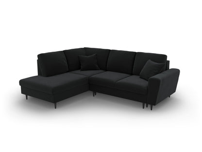 Kyoto Corner Sofa With Bed Function And Box (5 Seats, 243x194x88) - Left/Right - Riviera Velvet - Gallery image 1