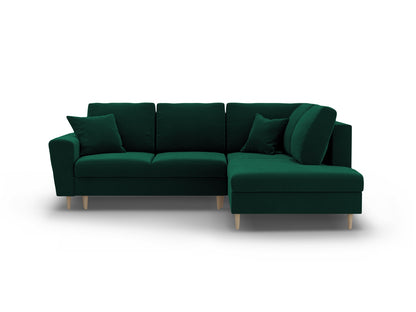 Kyoto Corner Sofa With Bed Function And Box (5 Seats, 243x194x88) - Left/Right - Riviera Velvet