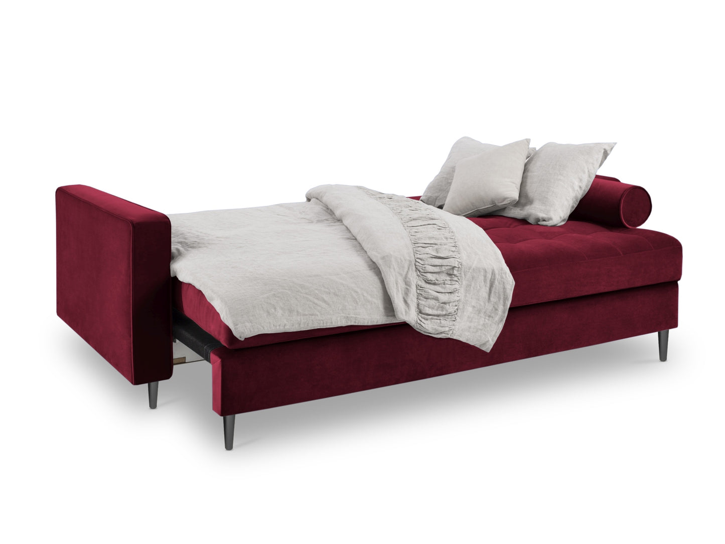 Aspen Sofa with Bed Function and Box (3 Seaters) - Velvet - Velvet - Gallery image 2