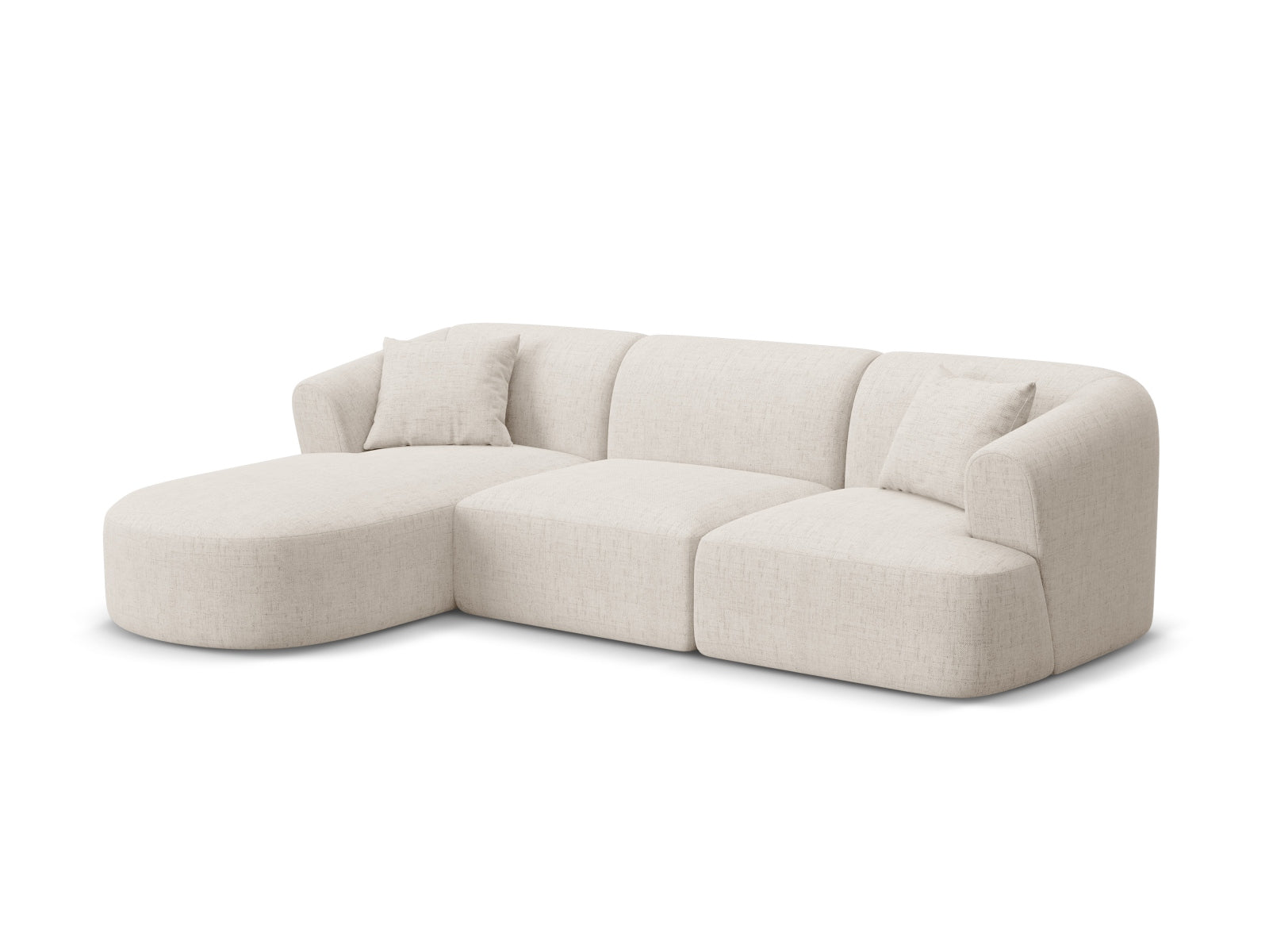 Campi Modular Corner Sofa (4 Seats, 256x156x70) - Structured Fabric - Gallery image 2