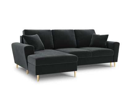 Kyoto Corner Sofa With Bed Function And Box (4 Seats, 241x145x88) - Left/Right - Riviera Velvet