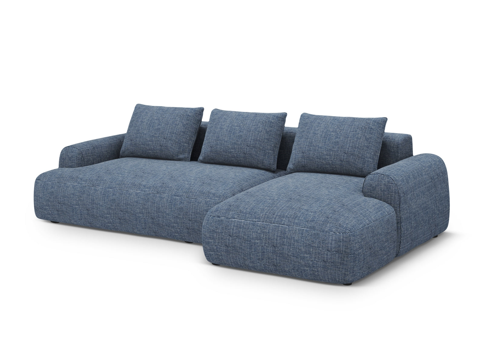 Calma Corner Sofa With Bed Function And Box (3 Seats, 275x142x84) - Structured Fabric - Gallery image 2