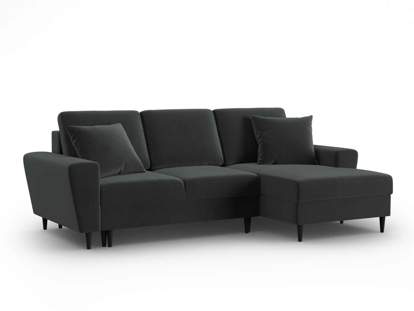 Kyoto Corner Sofa With Bed Function And Box (4 Seats, 241x145x88) - Left/Right - Riviera Velvet - Gallery image 8